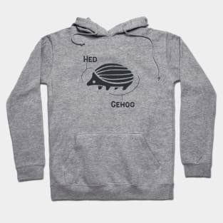 Hedgehog anatomy. Fynny minimal desing of a cactus mouse Hoodie